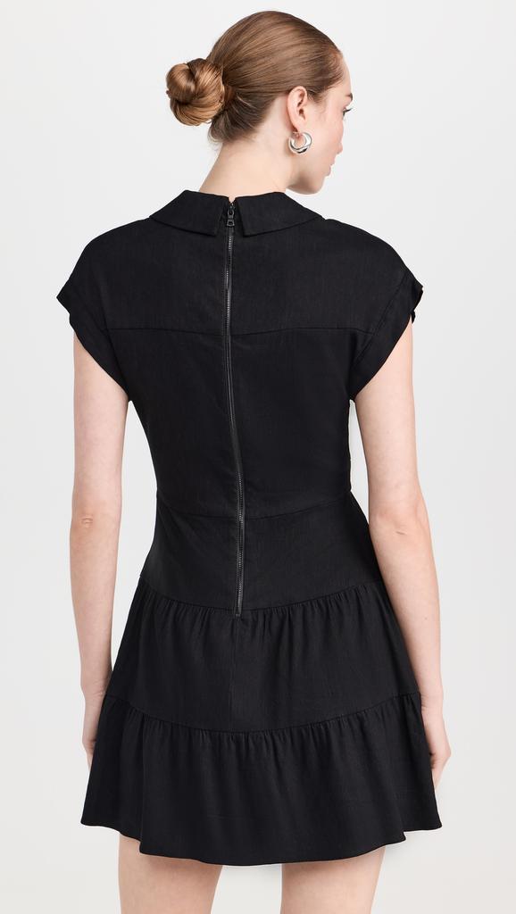 alice  olivia Mila Deep V Twist Front Mini Dress