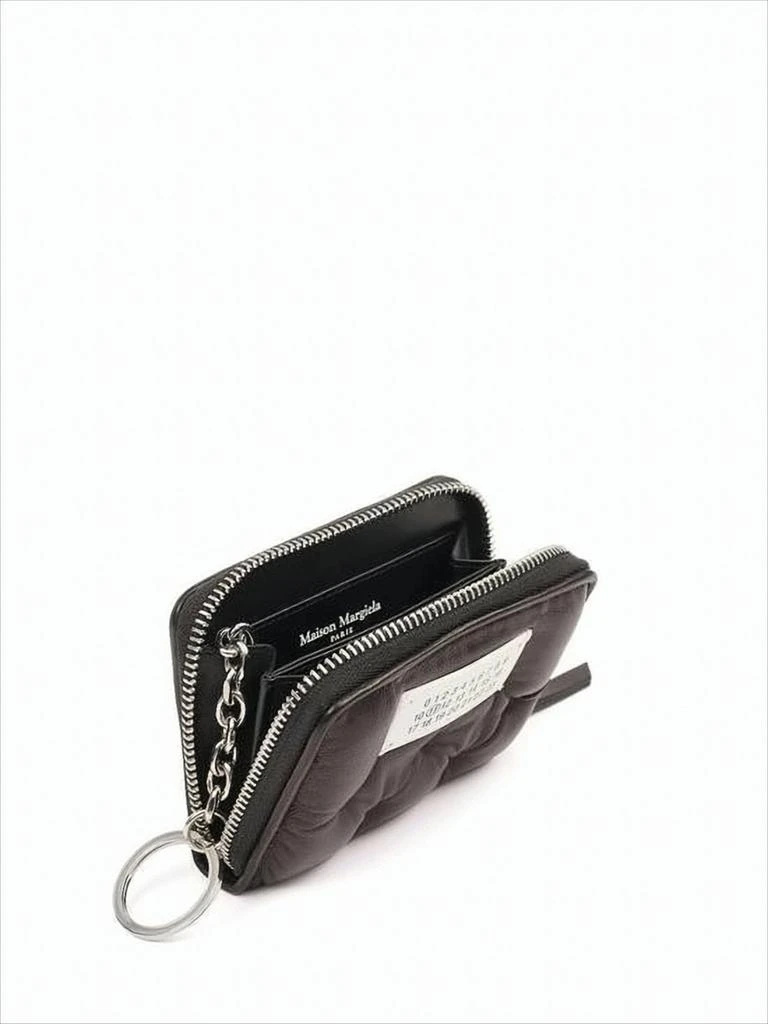 MAISON MARGIELA Tufted Lambskin Leather Wallet With Keyring 3