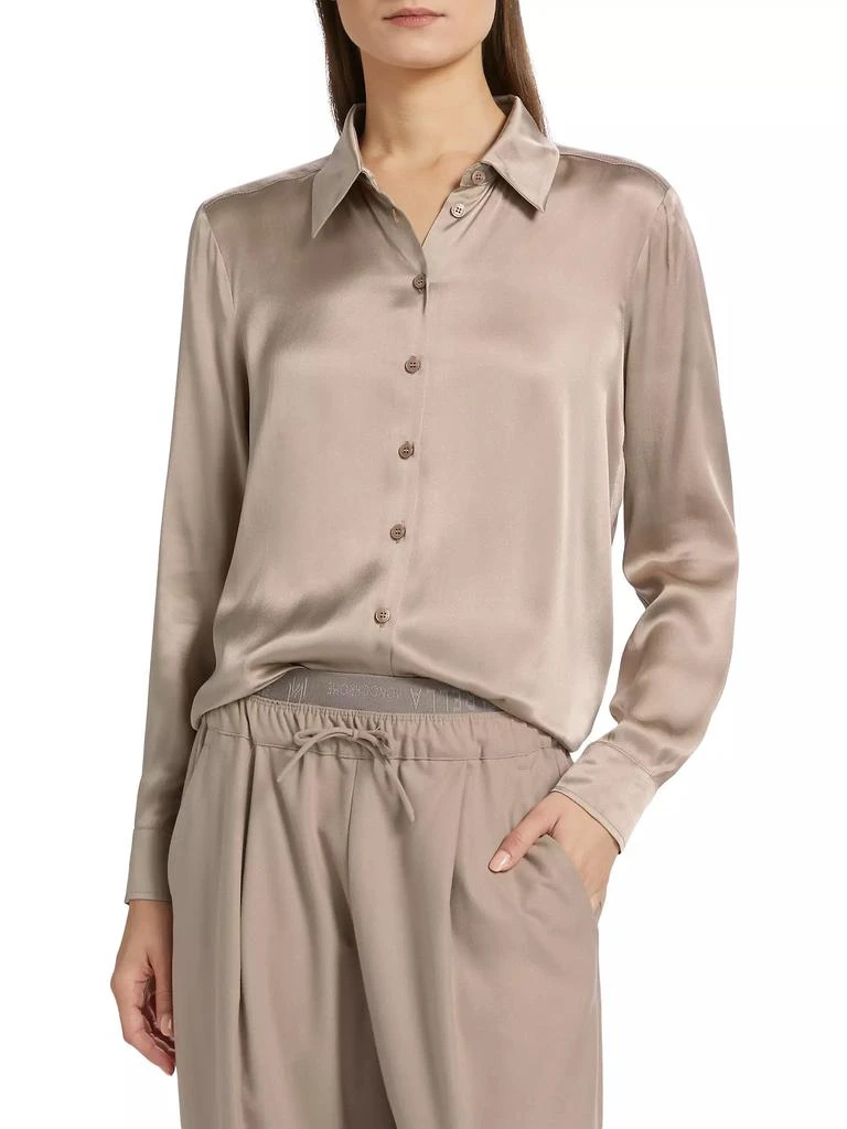 Marella Sifone Silk-Blend Satin Shirt 3