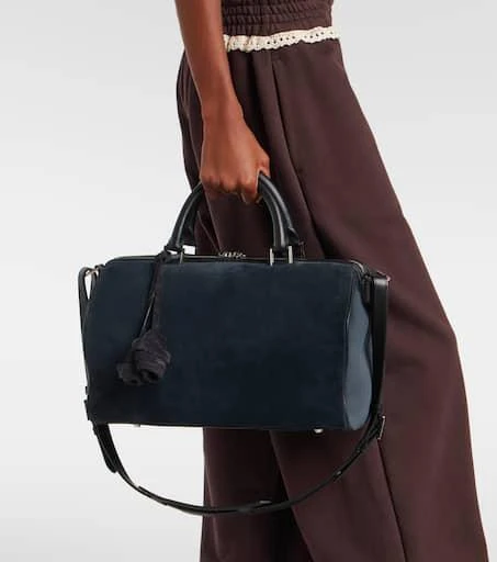 Magda Butrym Varsovia floral-appliqué suede duffel bag 2