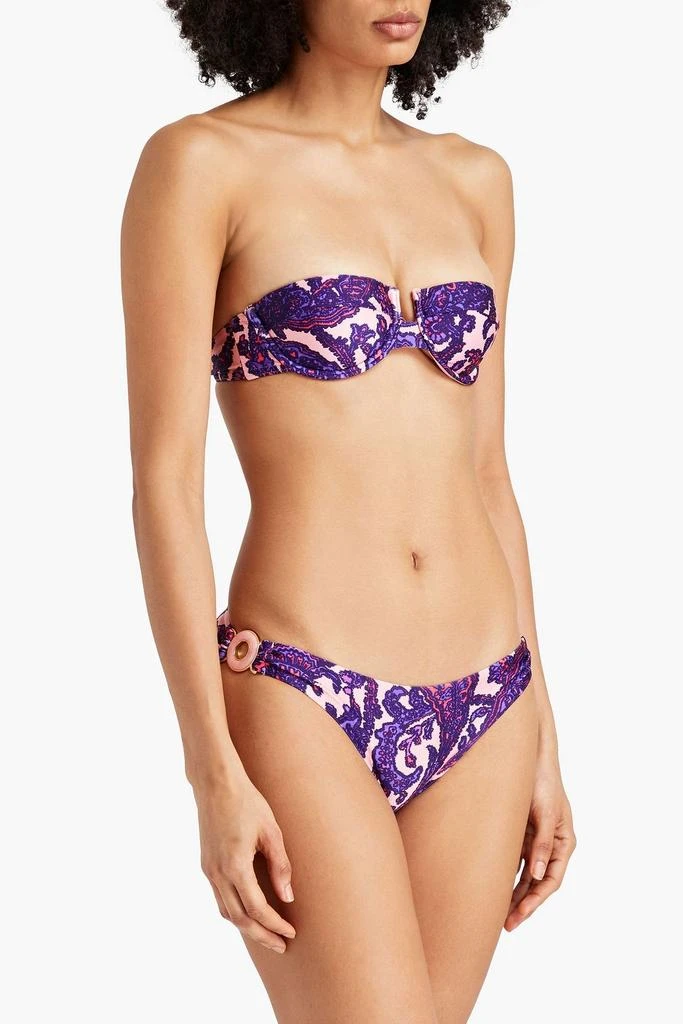 Zimmermann Tiggy embellished paisley-print low-rise bikini briefs 2