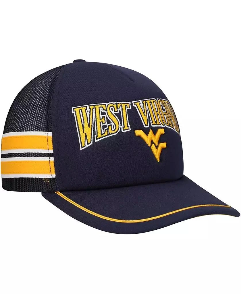 47 Brand Men's Navy West Virginia Mountaineers Sideband Trucker Adjustable Hat 2