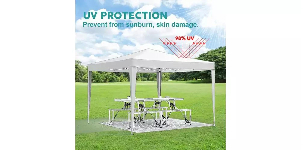 Flynama 10x10ft Folding Canopy with 4 Removable Sidewalls Outdoor Event Shelter UPF 50 Plus Gazebo Tent 9