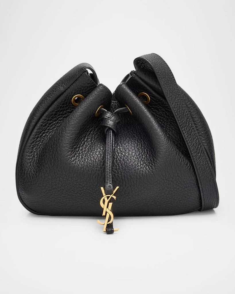 Yves Saint Laurent Paris VII Mini YSL Hobo Bag in Grained Leather 1