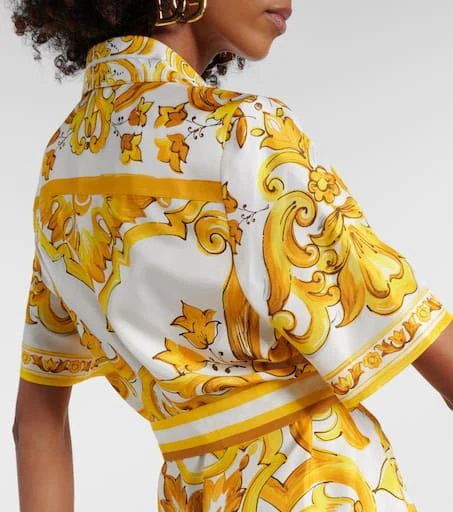 Dolce 
Gabbana Majolica silk twill shirt dress 6