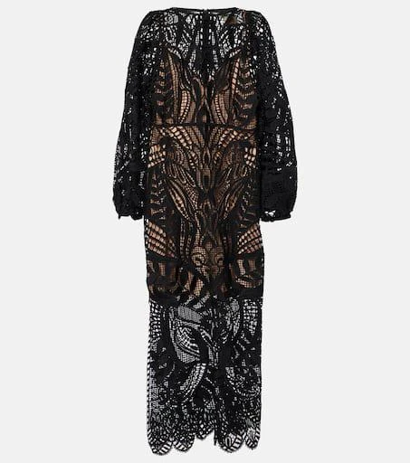 Farm Rio Nature guipure lace maxi dress 1