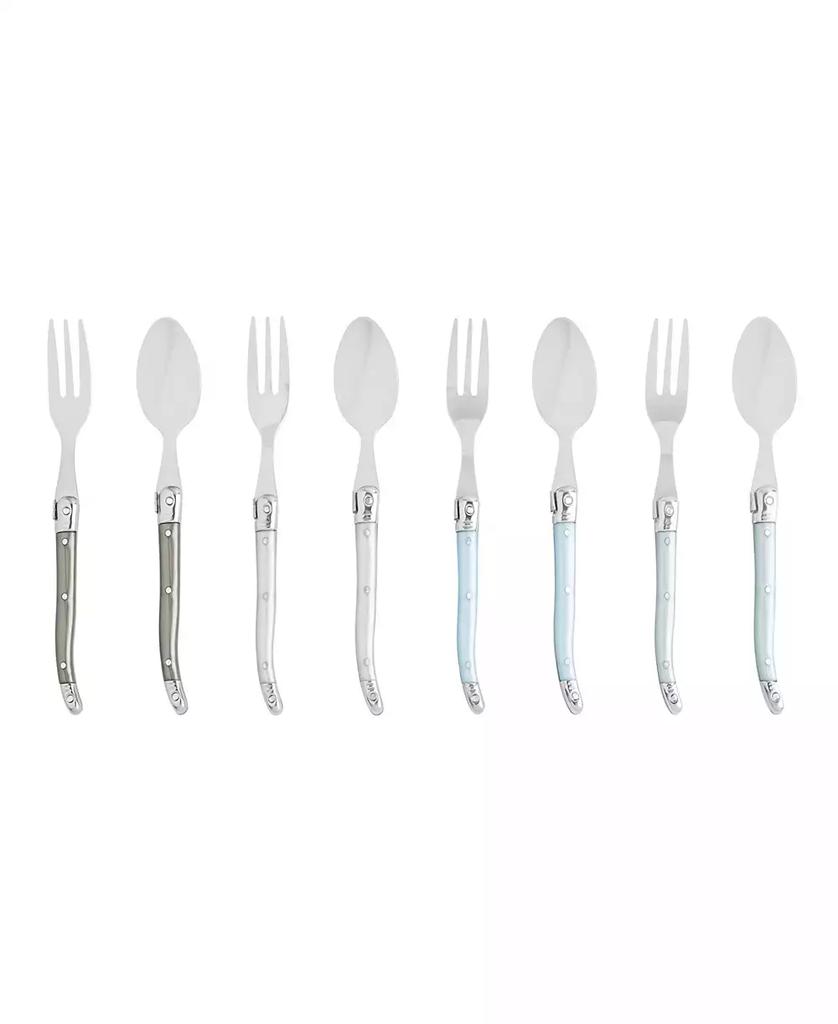 French Home Laguiole Cocktail or Dessert Spoons and Forks, Set of 8
