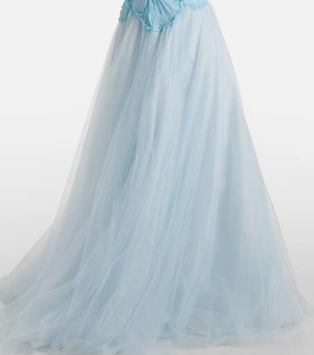 Costarellos Edra floral strapless tulle gown 5