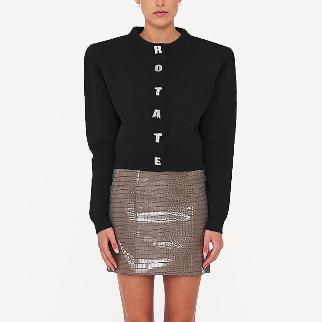 sparkle knitted dress Sparks Fly Sequin Rib-Knit Midi Sweater Dress Black / L