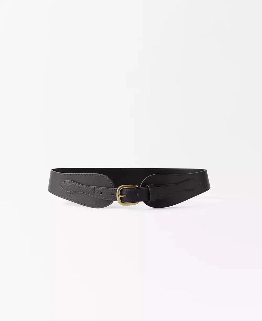 MANGO Women's Leather Obi Belt 1