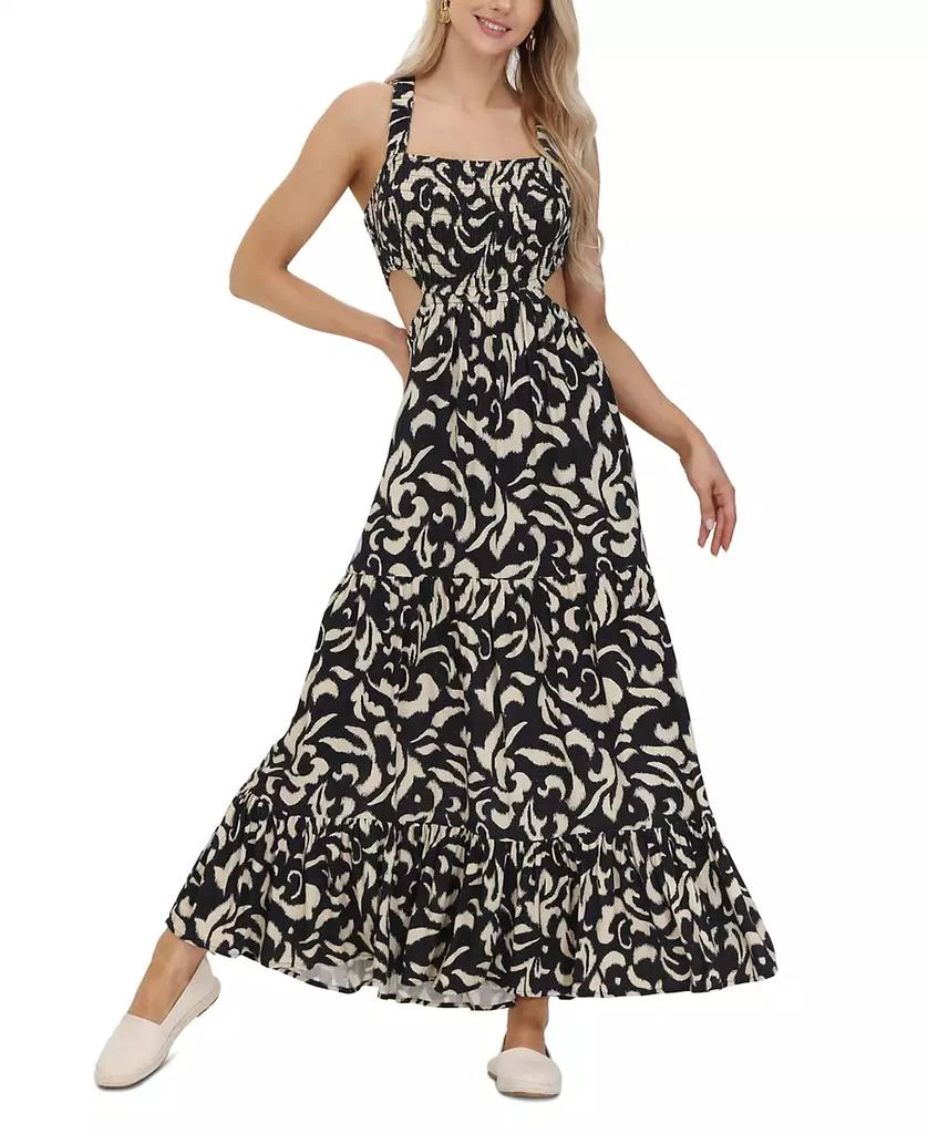 Frye Women's Smocked Cutout Maxi Dress 5