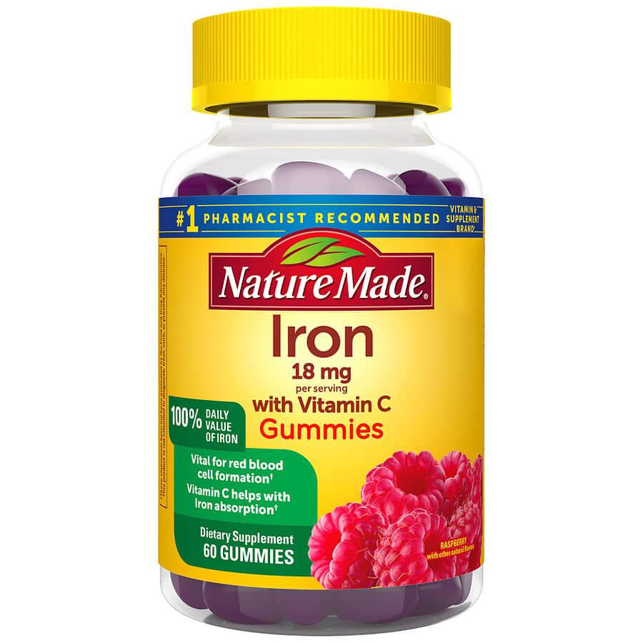 Nature Made Iron Gummies Raspberry