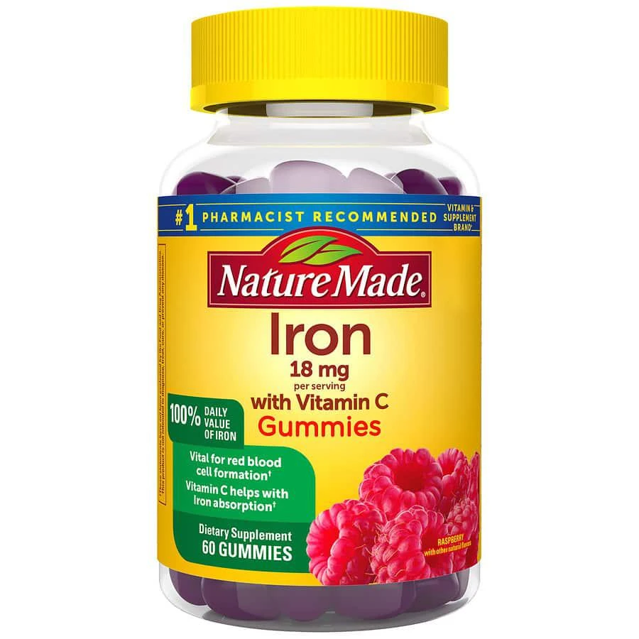 Nature Made Iron Gummies Raspberry 1