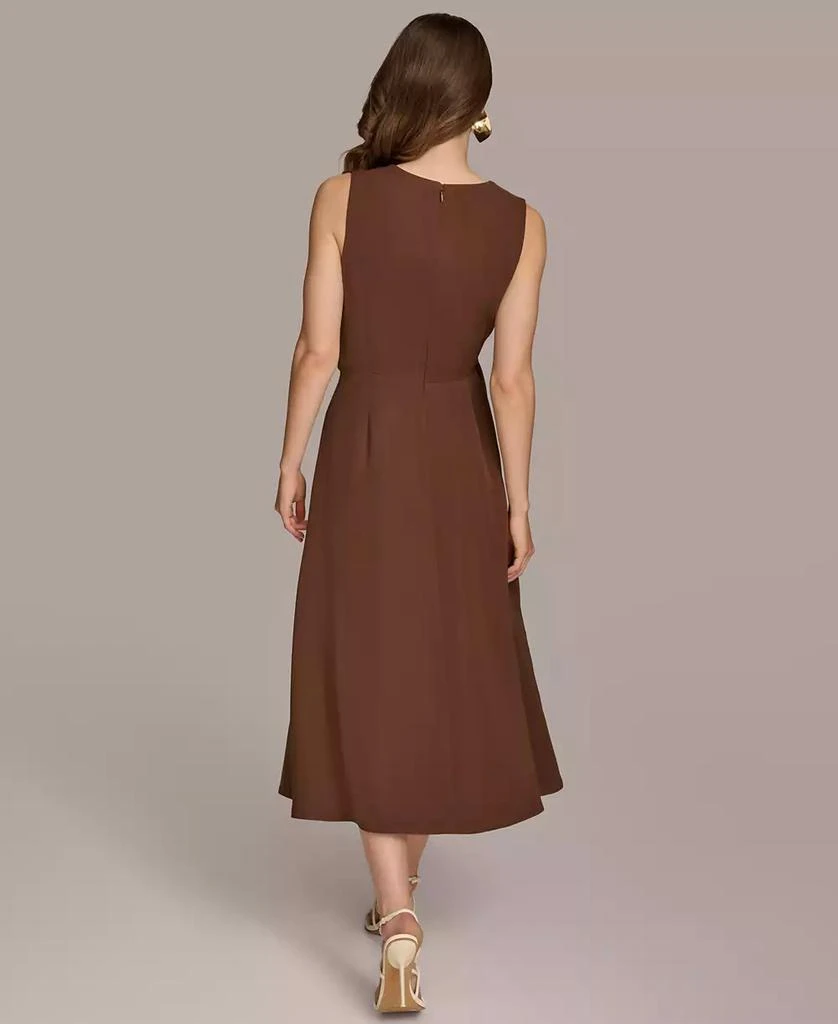 Donna Karan Donna Karan Women's Tie-Waist Keyhole Midi Dress 7