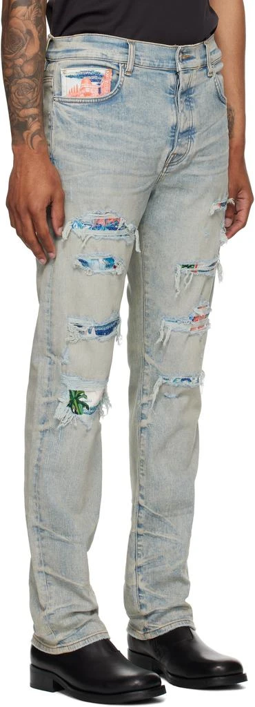 AMIRI Blue Thrasher Slim Jeans 2
