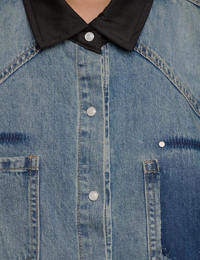 Pixie Market Two Tone Denim Shirt 3