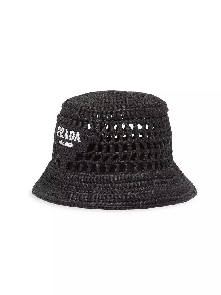 Prada Raffia Bucket Hat 1