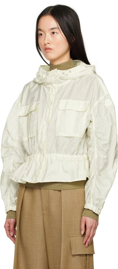Moncler Off-White Curton Hooded Peplum Jacket 4
