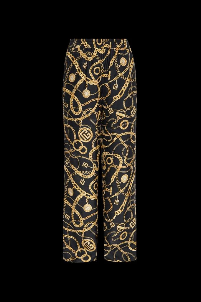 Balmain Balmain Chains Patterned Flowing Printed Trousers 1