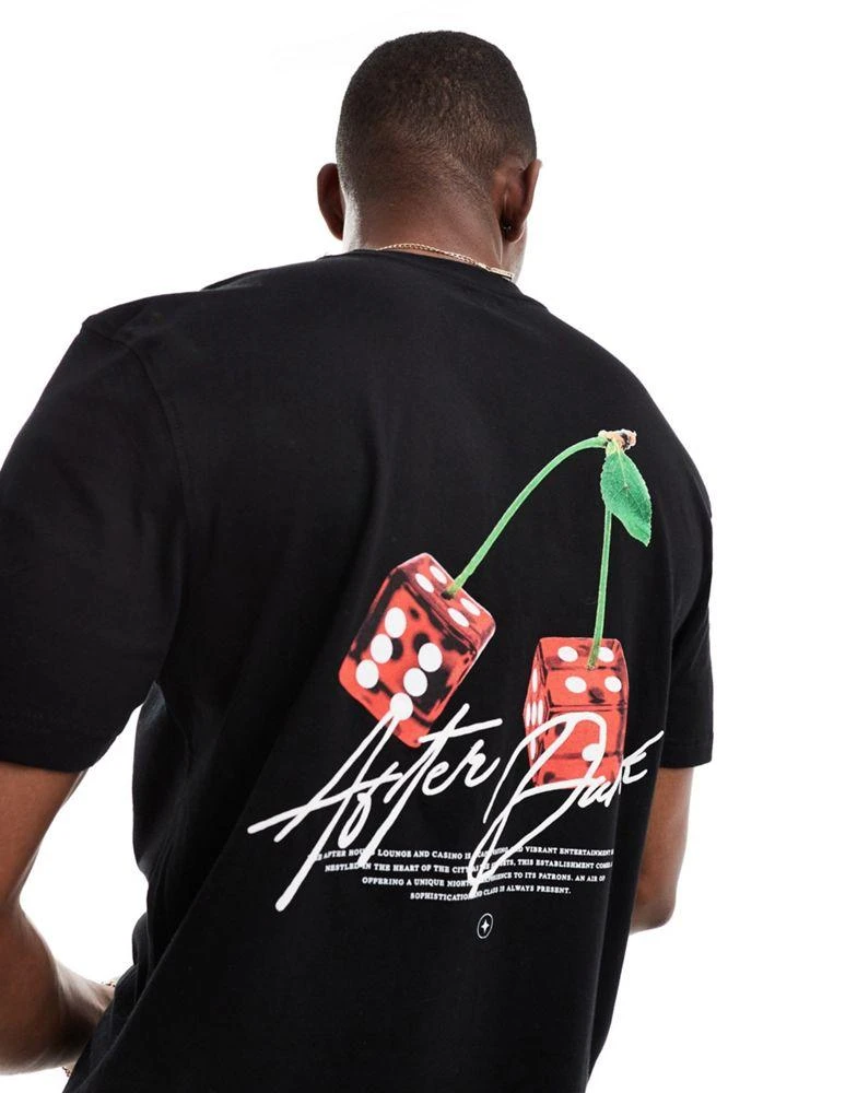 River Island River Island cherry dice t-shirt in black 4