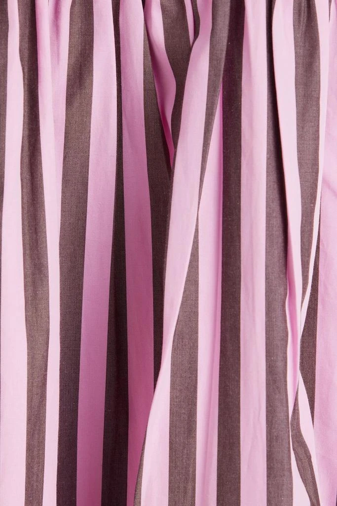 Ganni Striped cotton-poplin midi dress 4