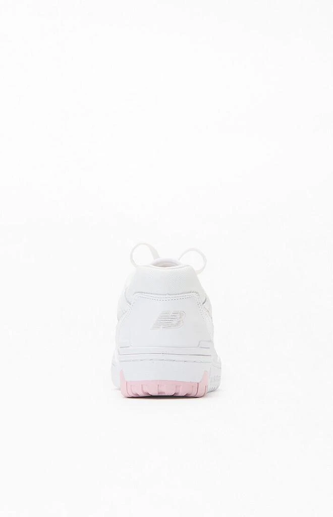 New Balance White & Pink 550 Sneakers 3