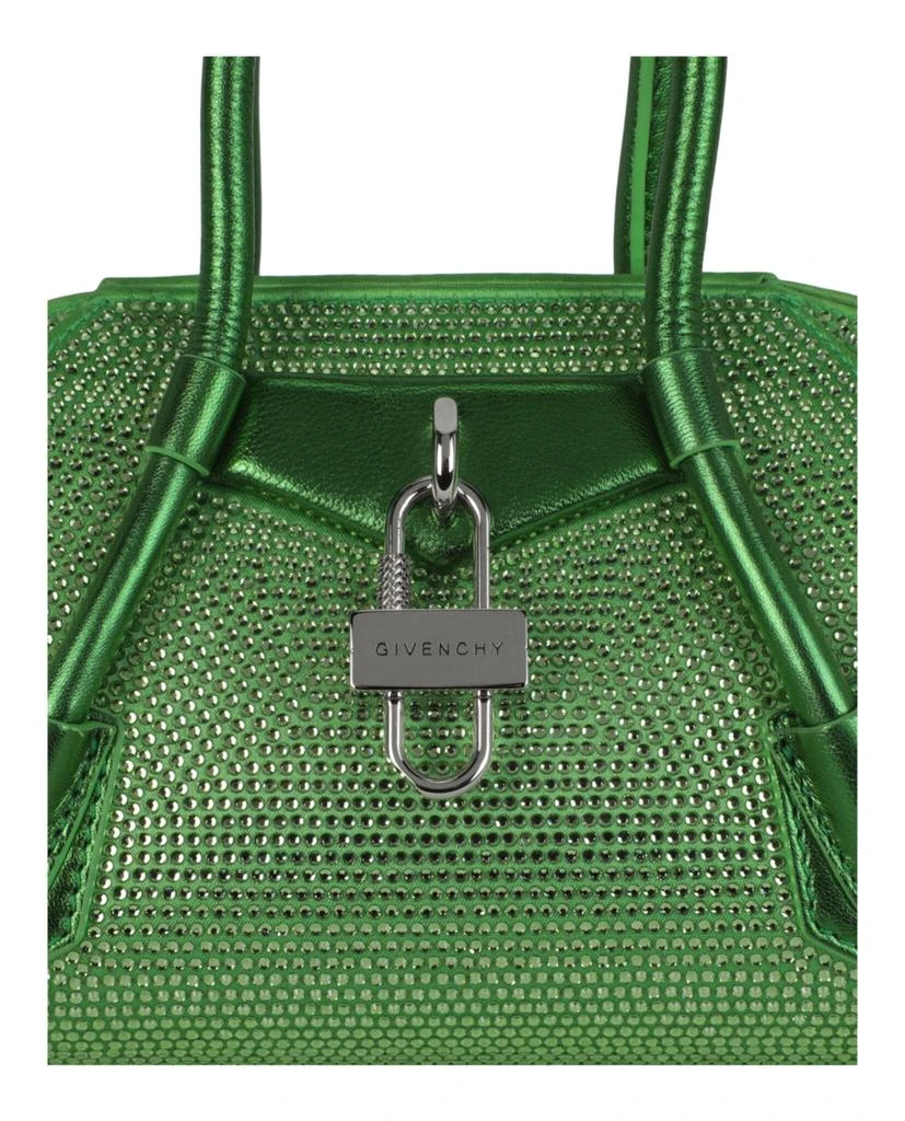 Givenchy Mini Antigona Stretch Top Handle Bag In Satin With Strass 3