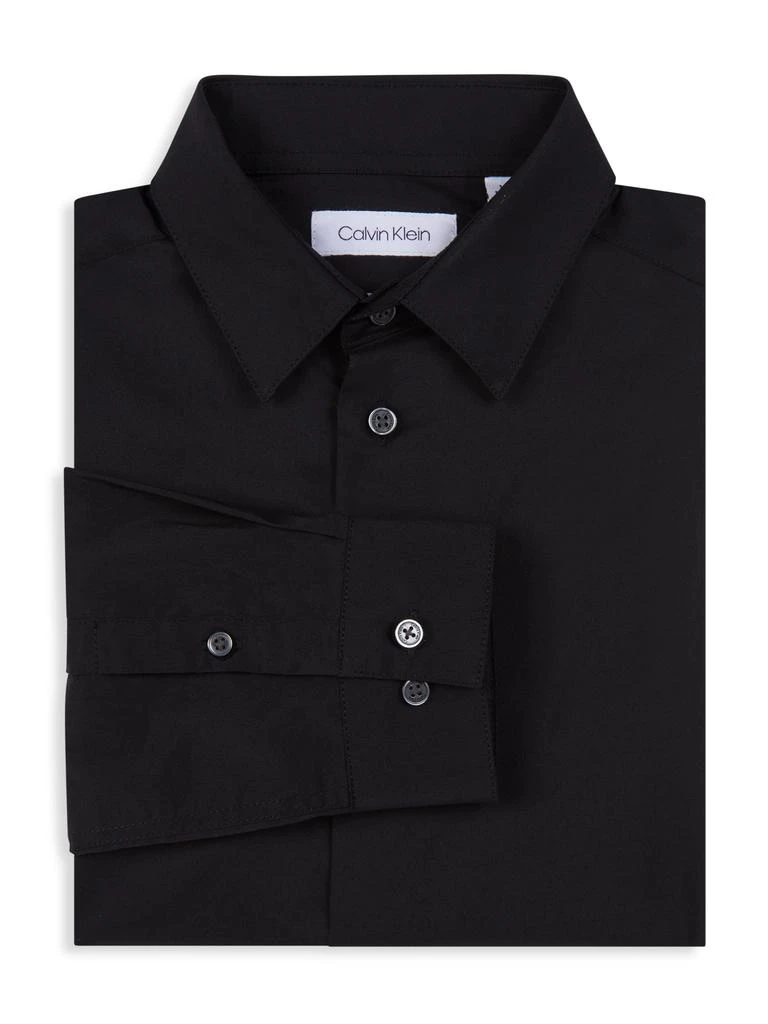 Calvin Klein Boy
s Slim Fit + Stretch Poplin Dress Shirt 3