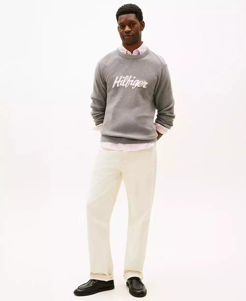 Tommy Hilfiger Men
s Crewneck Logo Intarsia Graphic Sweater 2