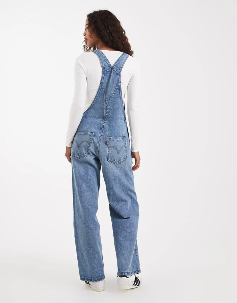 Levi
s Levi
s baggy denim dungarees in light blue 3
