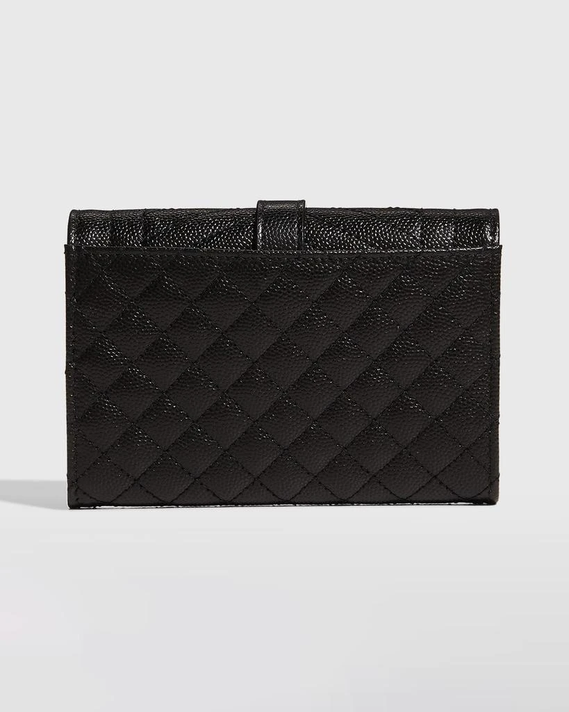 Yves Saint Laurent Envelope Small YSL Flap Wallet in Grained Leather 5