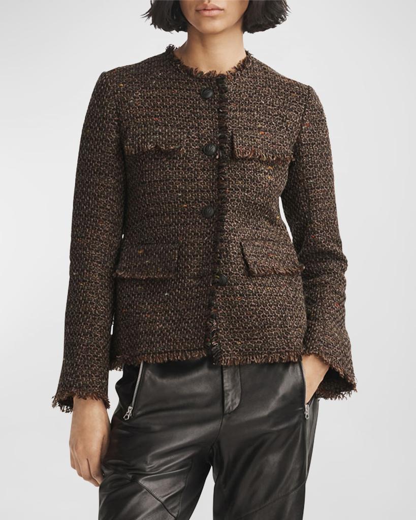 Rag & Bone Ezra Crewneck Tweed Blazer