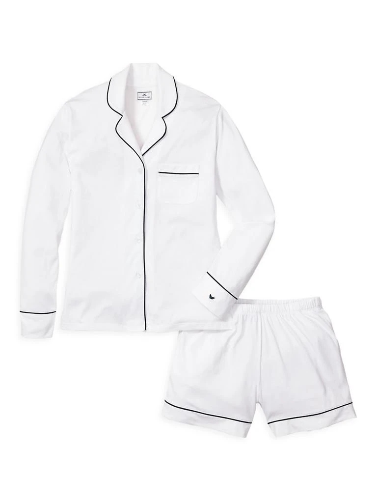 Petite Plume 2-Piece Luxe Pima Cotton Pajama Shorts Set 1