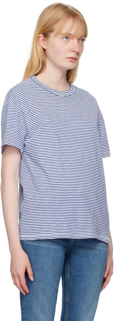 Rag & Bone Blue & White Striped T-Shirt