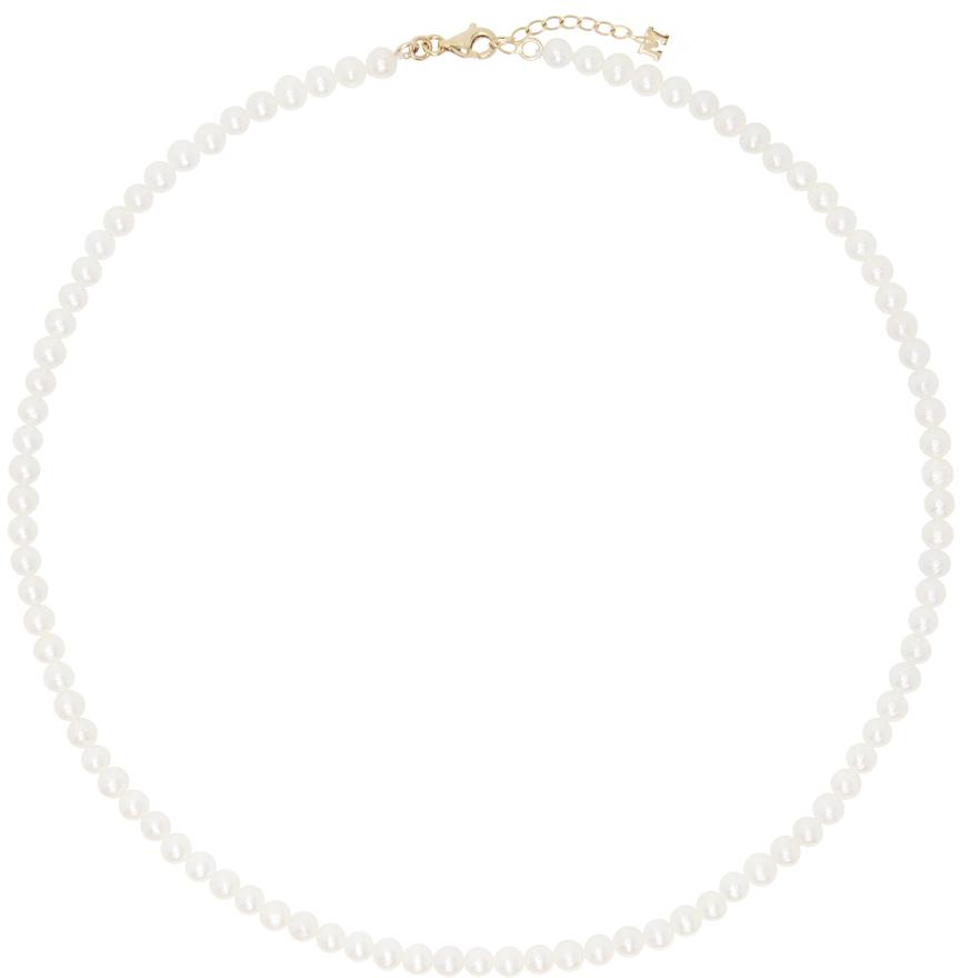 MATEO White Pearl Beaded Choker