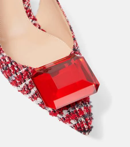 Gianvito Rossi Jaipur bouclé slingback pumps 5