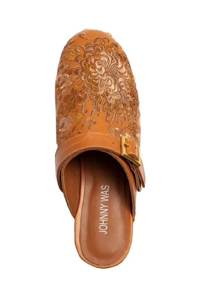 Johnny Was Women's Mono Clog Tonal Slippers In Brown 4