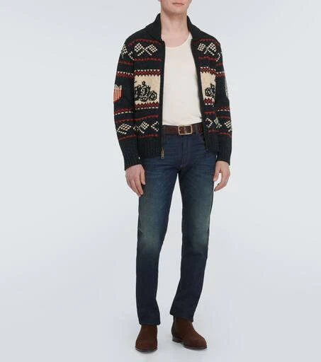 RRL Cotton and wool zip-up cardigan 2