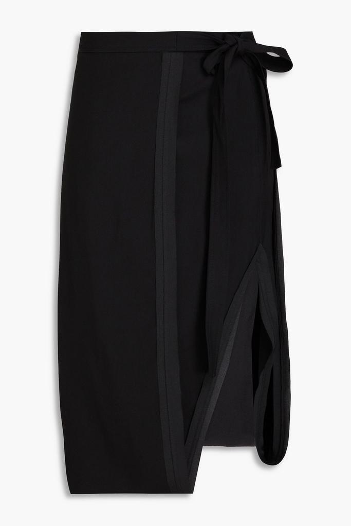 3.1 Phillip Lim Wrap-effect wool-blend midi skirt