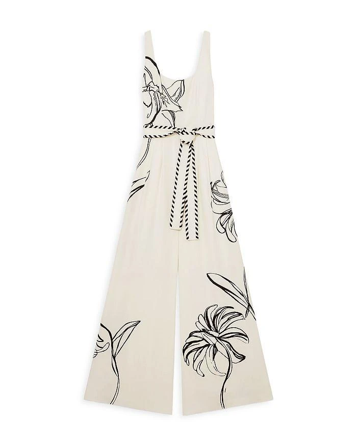 REISS NYBG Kinsley Placed Floral Wide Leg Jumpsuit 5