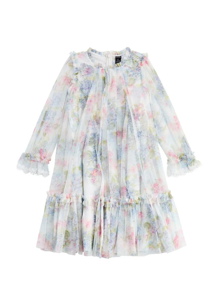 Needle & Thread KIDS Hydrangea printed tulle dress 1