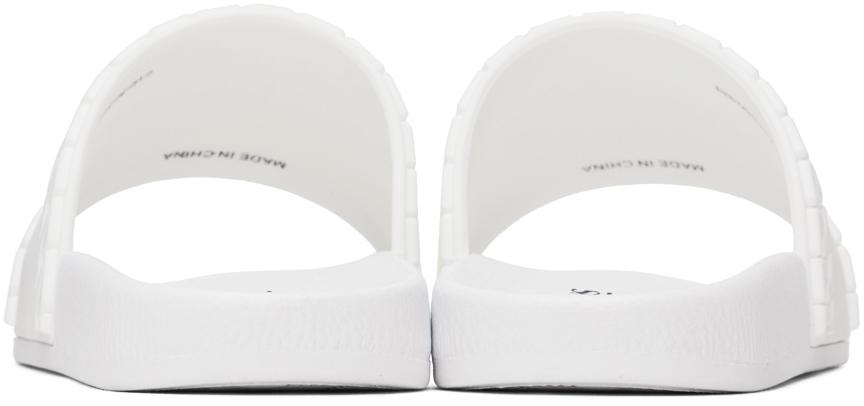 Versace Jeans Couture White Shelly Slides