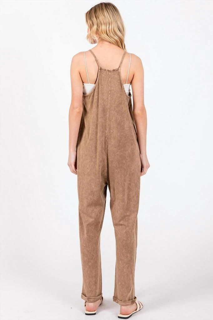 FINAL TOUCH Final Touch - Final Touch Relaxed Mineral Wash Jumpsuit 4