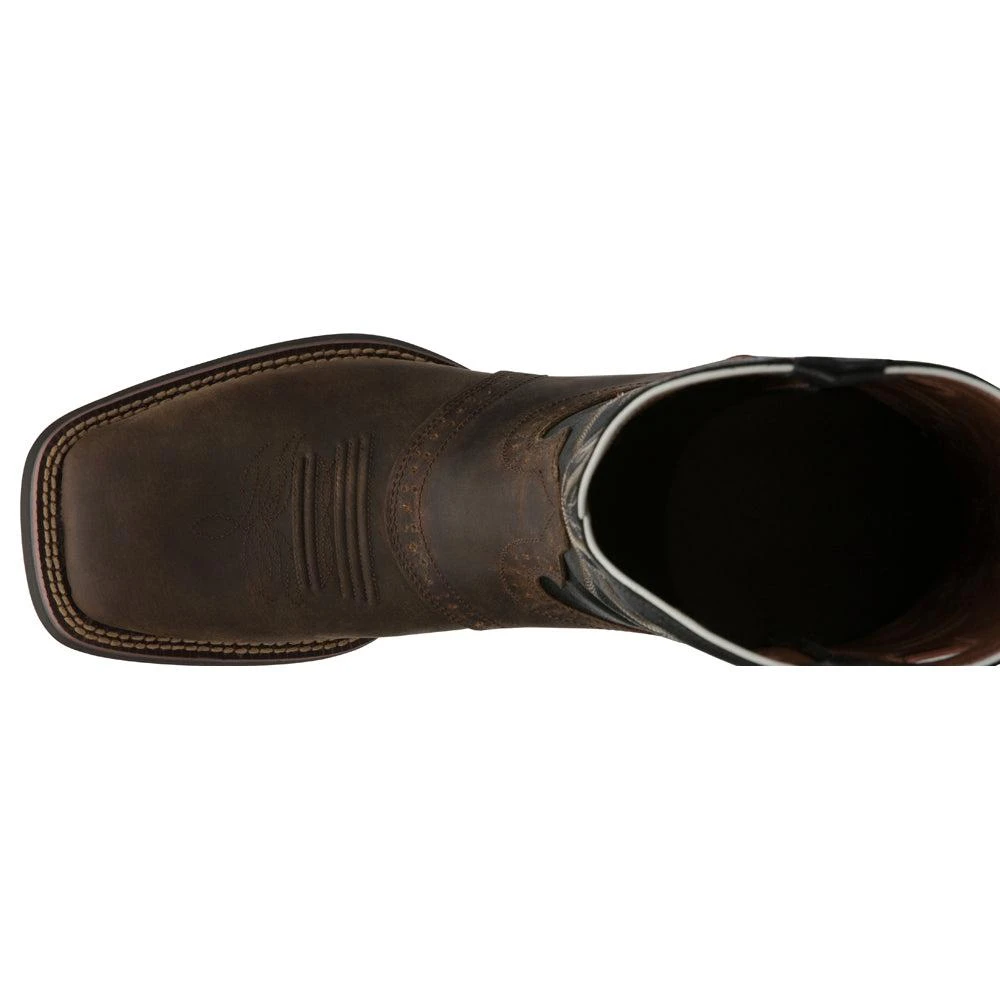 Justin Boots Rolliker Embroidery Square Toe Cowboy Boots 4