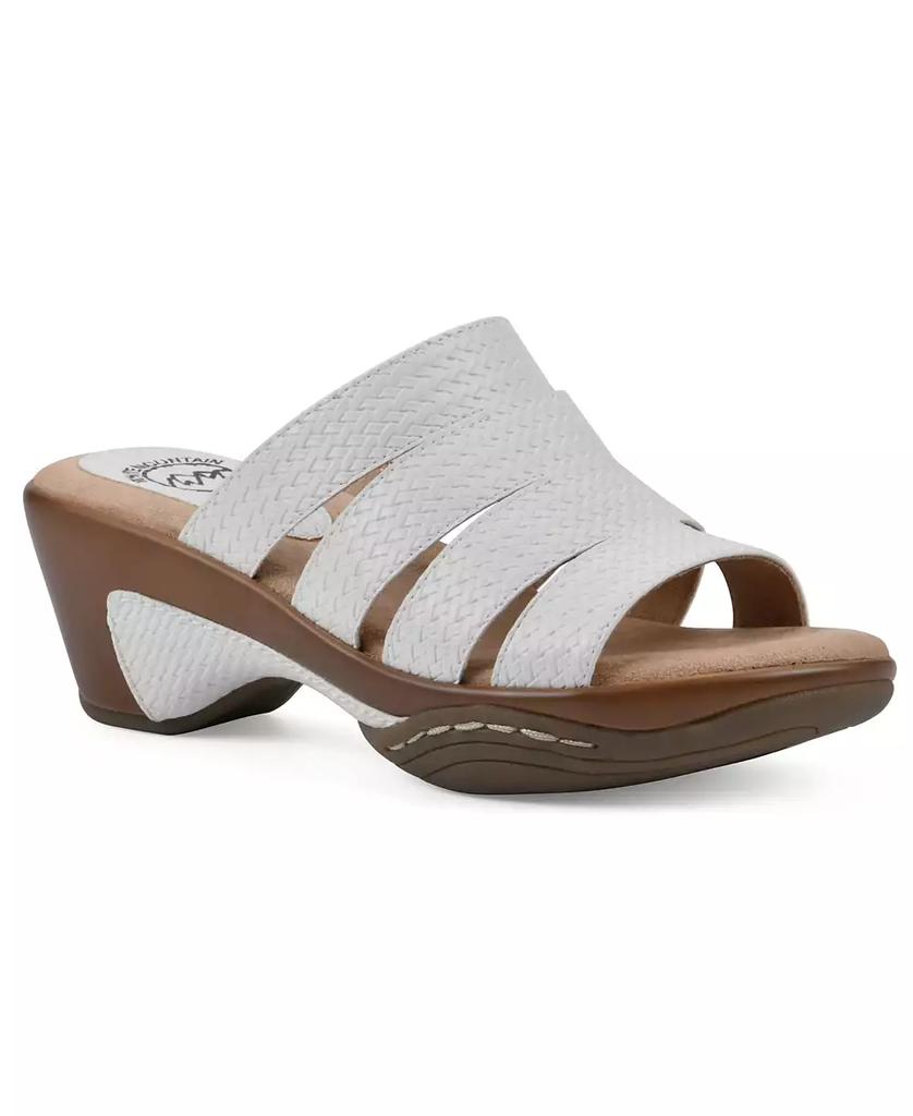 White Mountain Women's Valora Slip-On Clog Sandals