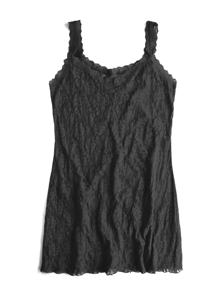 Hanky Panky Plus Size Signature Lace V-Neck Chemise In Black