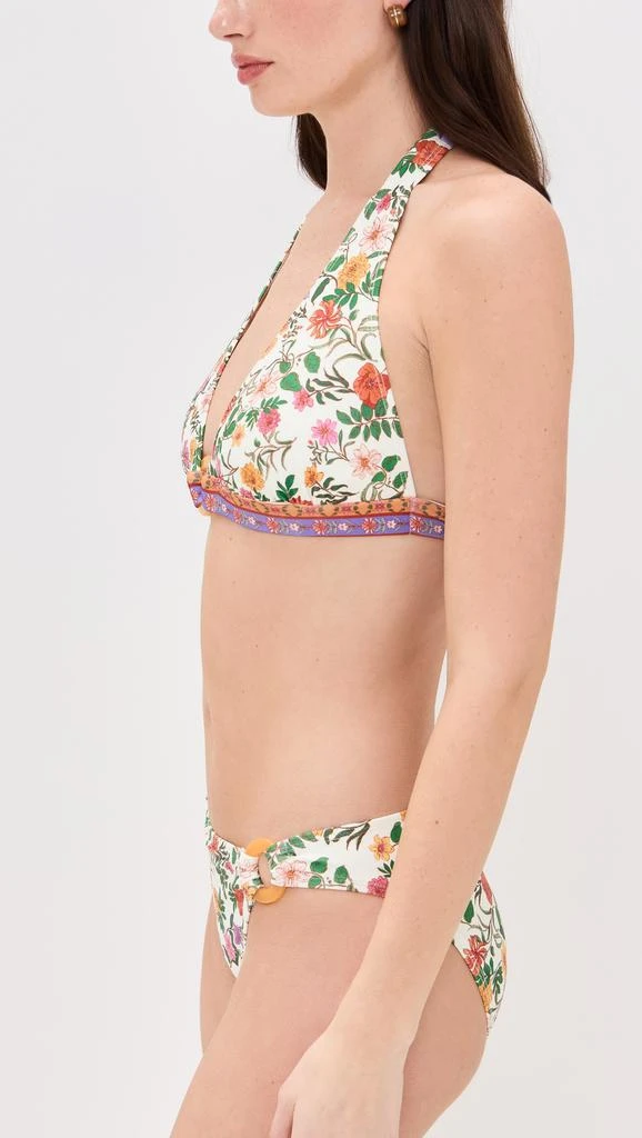 Shoshanna Toulouse Floral Ring Halter Bikini Top 3