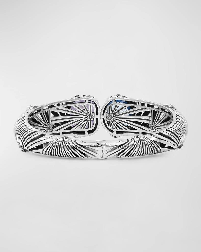 Stephen Dweck Topaz, Quartz, Mother-of-Pearl and Green Agate Bangle in Sterling Silver 3