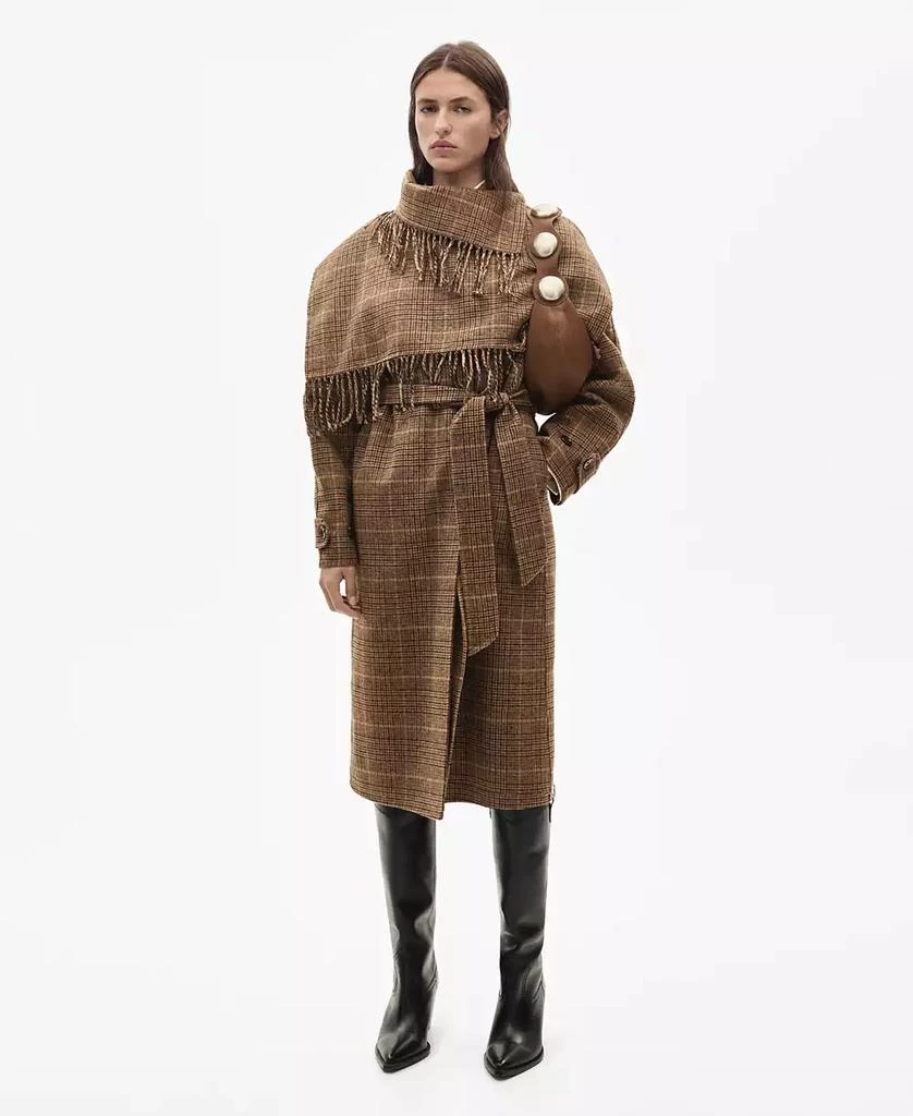 Mango Women's Wool-Blend Micro-Houndstooth Coat 1