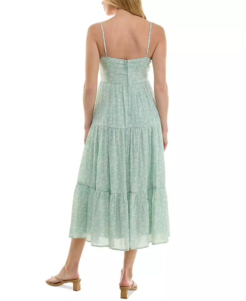 Trixxi Juniors' Floral-Print Keyhole Tiered Midi Dress 2